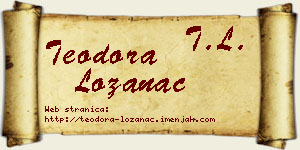 Teodora Lozanac vizit kartica